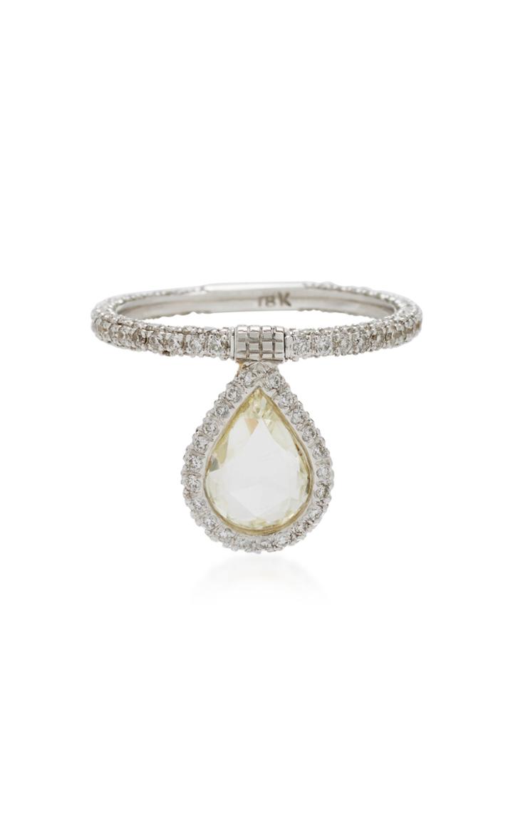 Nina Runsdorf Diamond And 18k White Gold Flip Ring