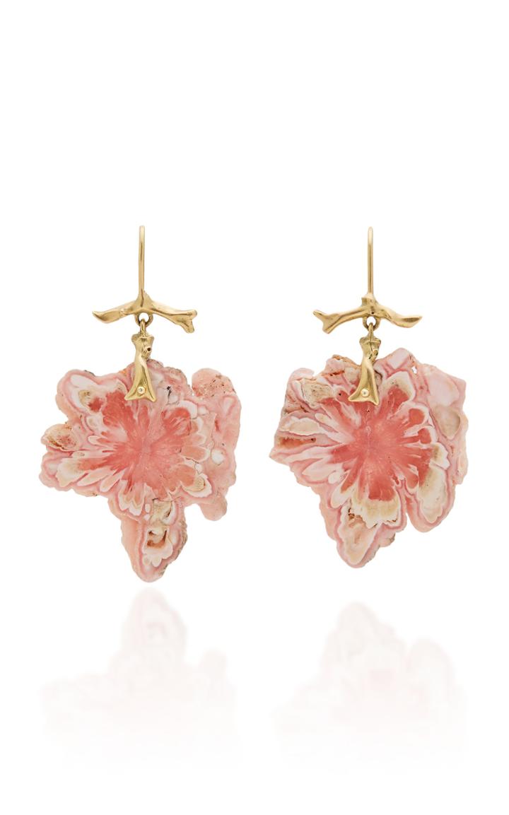 Annette Ferdinandsen M'o Exclusive: Rhodochrosite Snowflake Branch Earrings