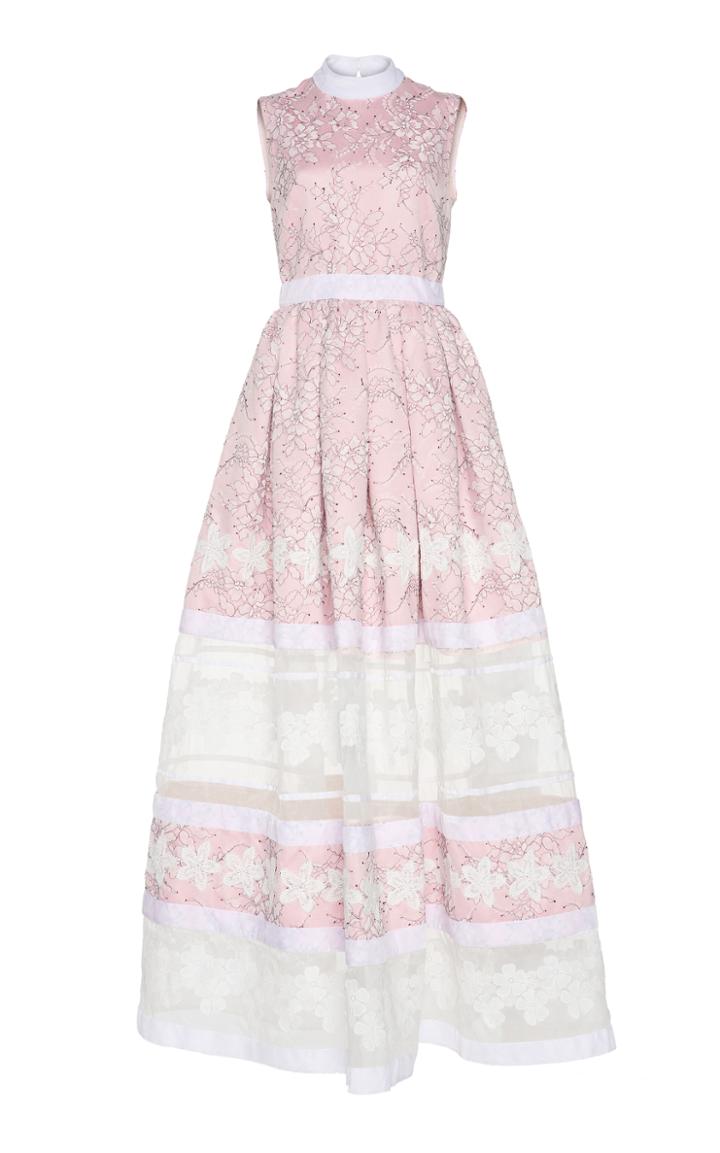 Huishan Zhang Beau Lace Panel Dress