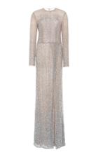 Semsem Long Sleeve Beaded Gown