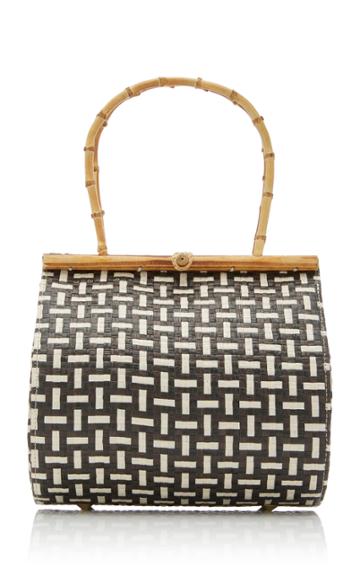 Cult Gaia Via Bamboo And Raffia Tote