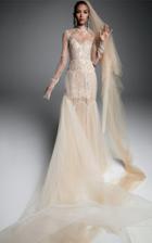 Vera Wang Sandrine Tulle Gown With Arch Tiered Skirt