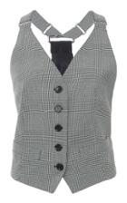 Moda Operandi Max Mara Arley Prince Of Wales Checked Cotton Vest Size: 2