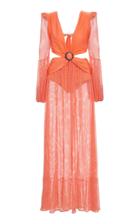 Moda Operandi Patbo Long Sleeve Netted Beach Dress Size: S
