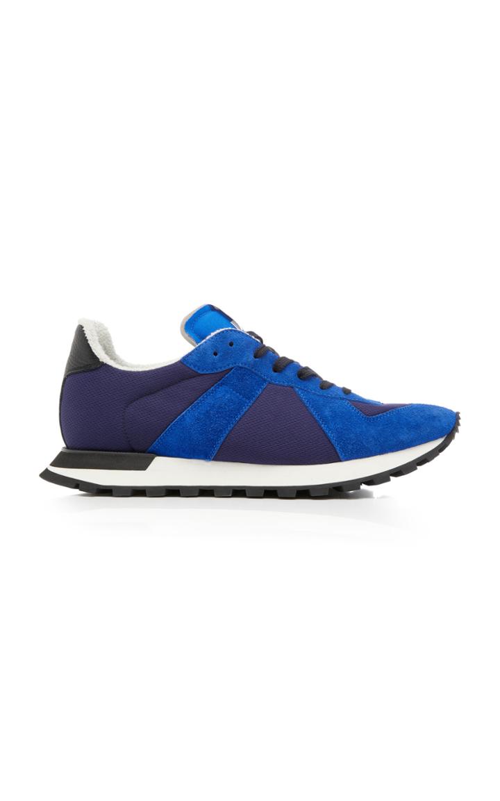 Maison Margiela Replica Leather And Suede Sneakers