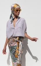 Moda Operandi Silvia Tcherassi Solano Puff-sleeve Plaid Cotton Top