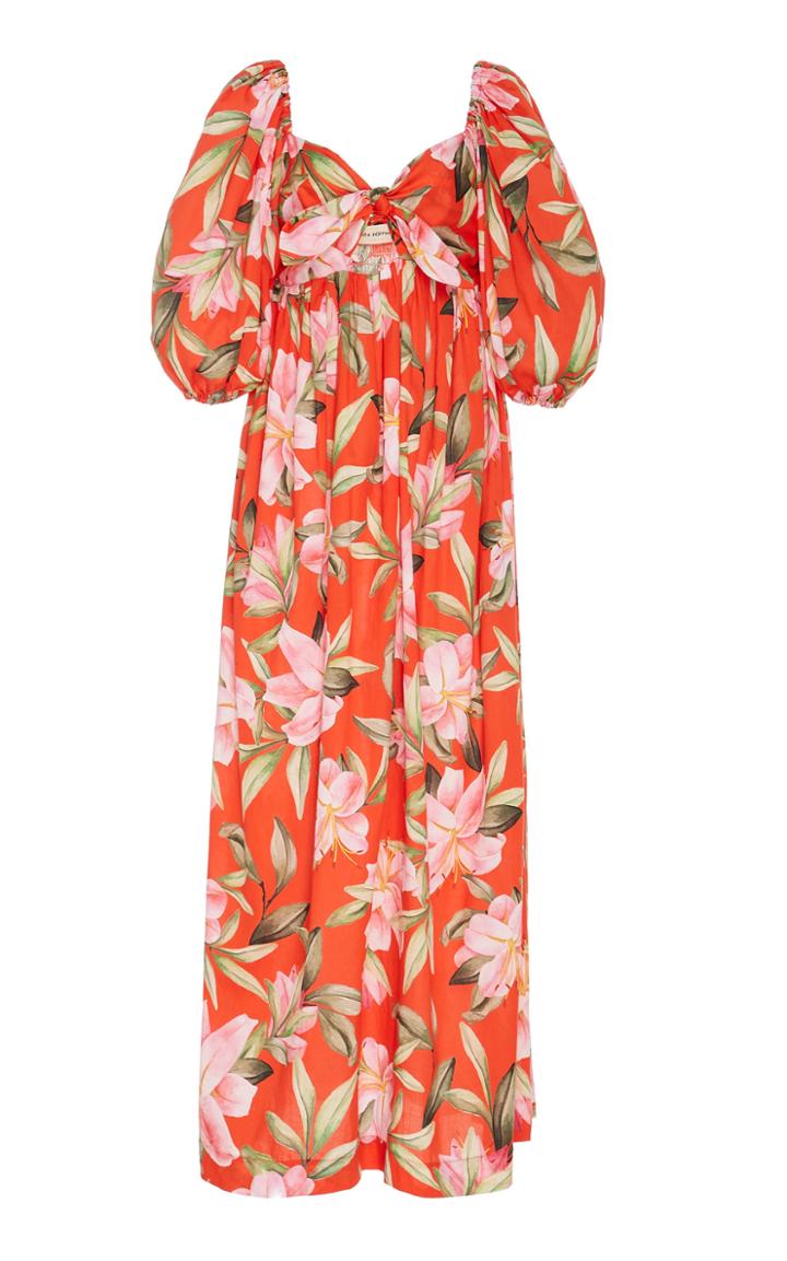 Mara Hoffman Violet Floral-print Jersey Maxi Dress