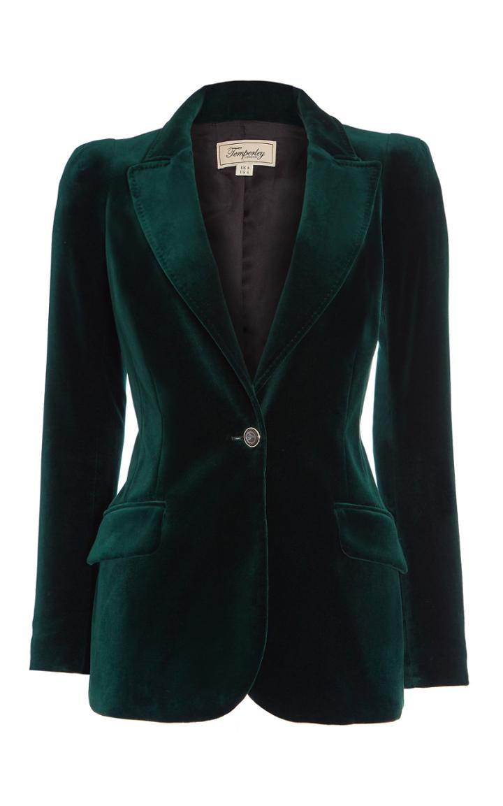 Temperley London Clove Velvet Jacket Size: 10
