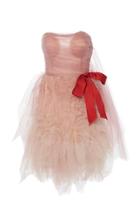 Reem Acra Ruffled Tulle Ombre Dress