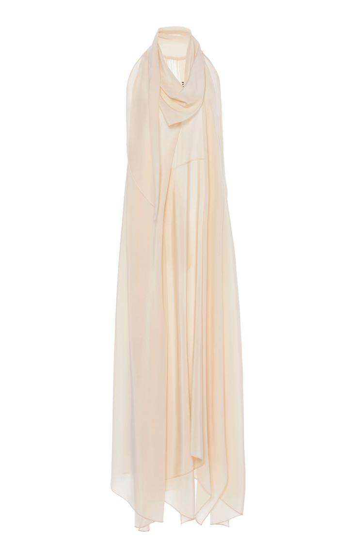 Moda Operandi Petar Petrov Aliya Asymmetric Drape-effect Crepe Dress Size: 34