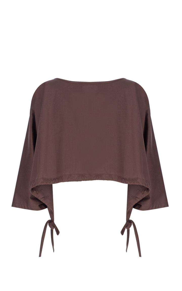 Moda Operandi Zeynep Aray Oversized Cotton-blend Cropped Top