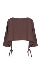 Moda Operandi Zeynep Aray Oversized Cotton-blend Cropped Top