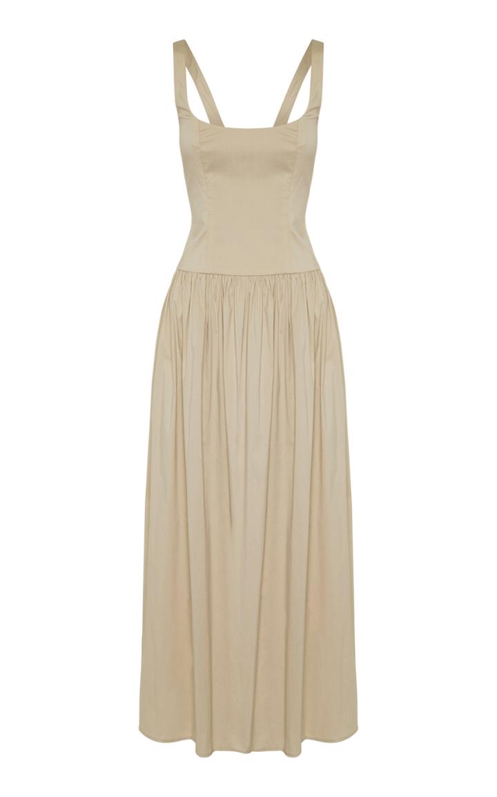 Anna Quan Giselle Stretch Cotton-blend Midi Dress Size: 6