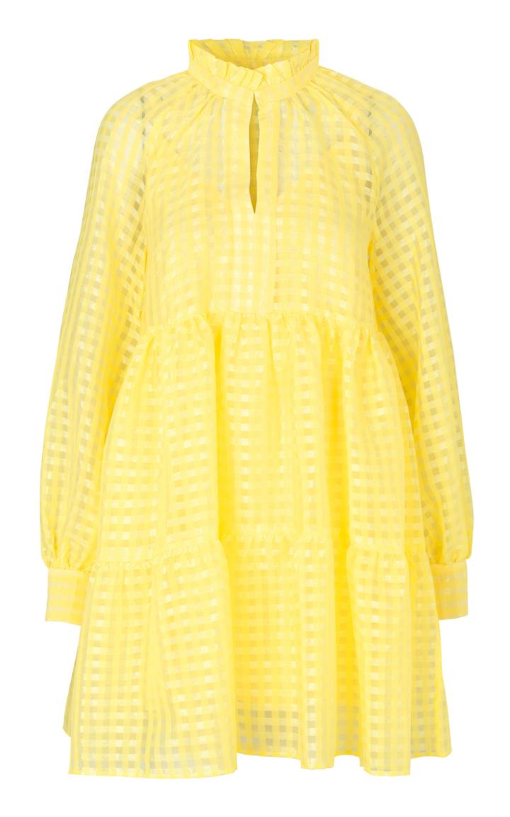 Moda Operandi Stine Goya Jasmine Marigold Overlay Mini Dress Size: L