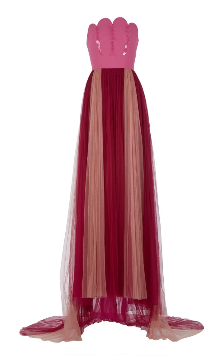 Delpozo Long Embroidered Dress