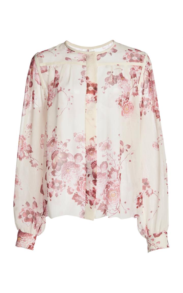 Moda Operandi Giambattista Valli Floral-print Georgette Blouse