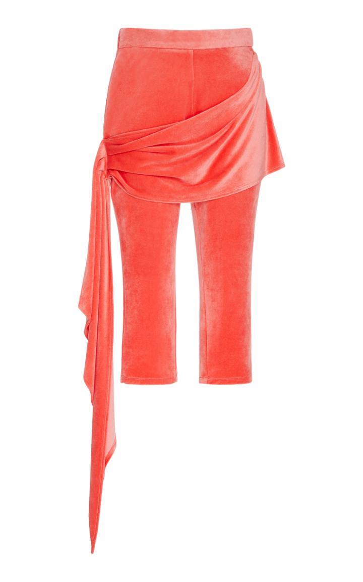 Moda Operandi Hellessy Ledbury Velvet Draped Cropped Pants Size: 0