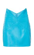 Attico Leather Butterfly Mini Skirt