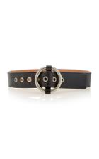 Michael Kors Collection Circular Buckle Belt With Grommets