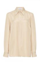 Gabriela Hearst Cruz Button-down Silk-wool Blend Top