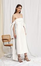 Acler Booth Off-the-shoulder Linen-blend Dress