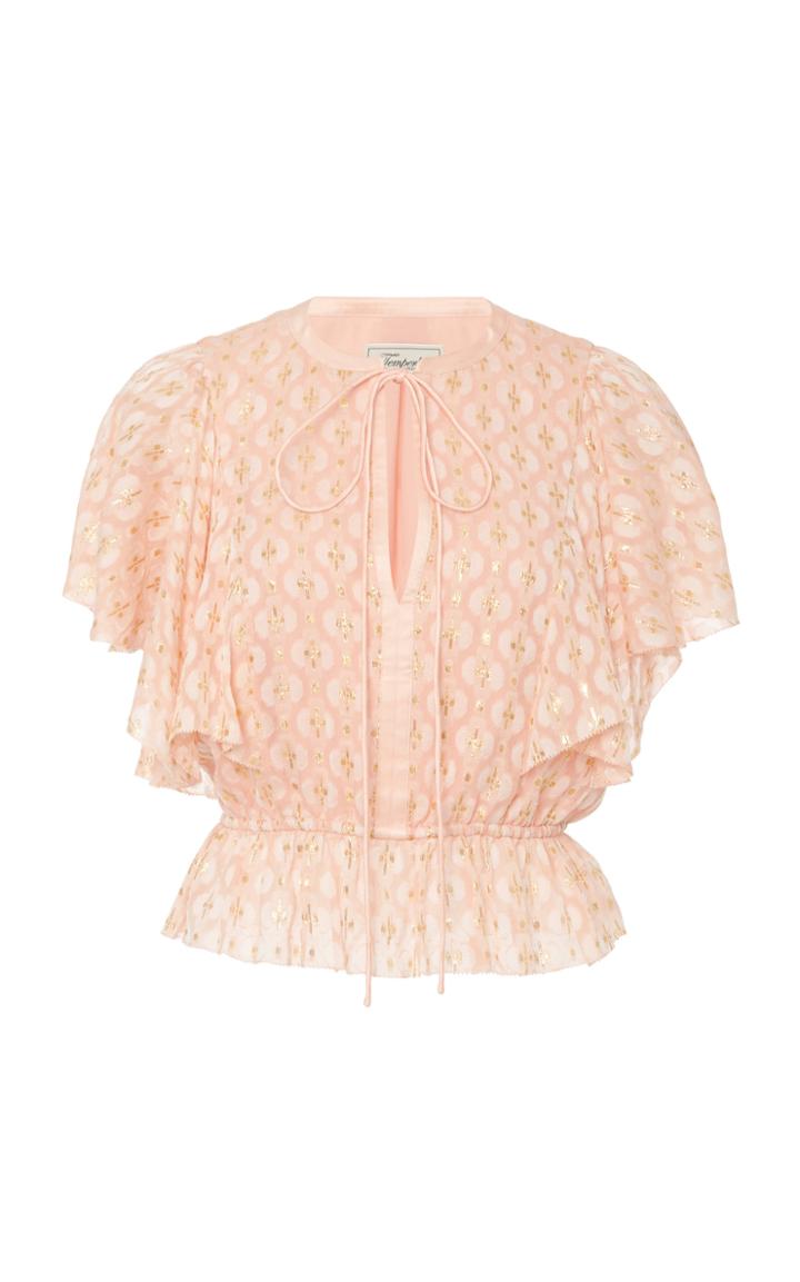 Temperley London Sukie Chiffon Tie Blouse