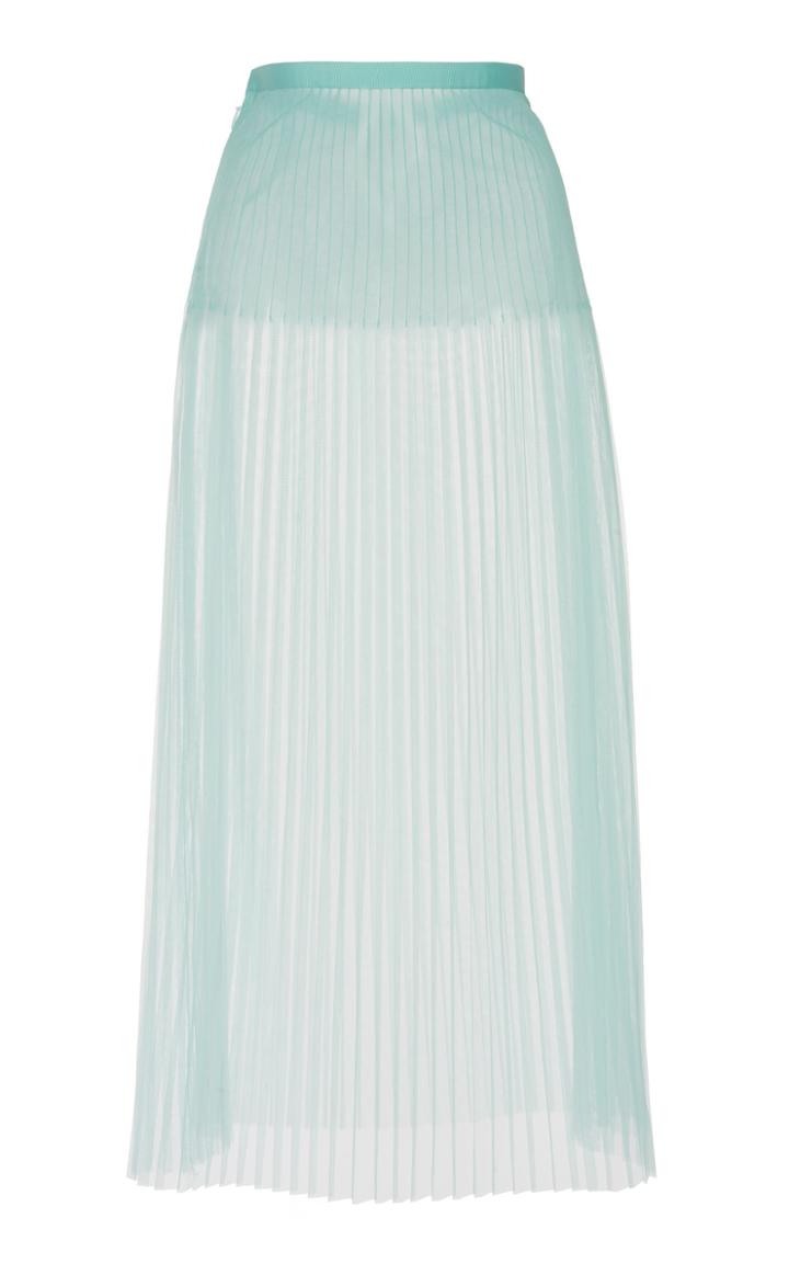 Huishan Zhang Mariella Pleated Tulle Midi Skirt