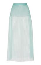 Huishan Zhang Mariella Pleated Tulle Midi Skirt