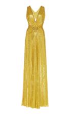 Jenny Packham Allegria Ruched Sequin Gown
