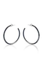Tullia Blue Ivy 14k White Gold, Diamond And Blue Sapphire Earrings