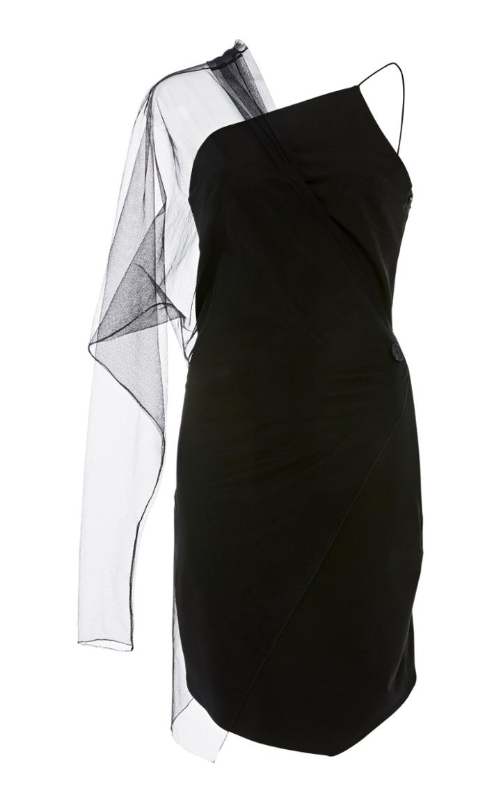 Cushnie Et Ochs Hedy Veil Sleeve Dress