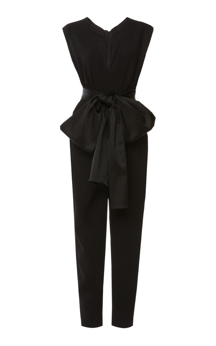 Elie Saab Wool Tuxedo Jumpsuit With Bow