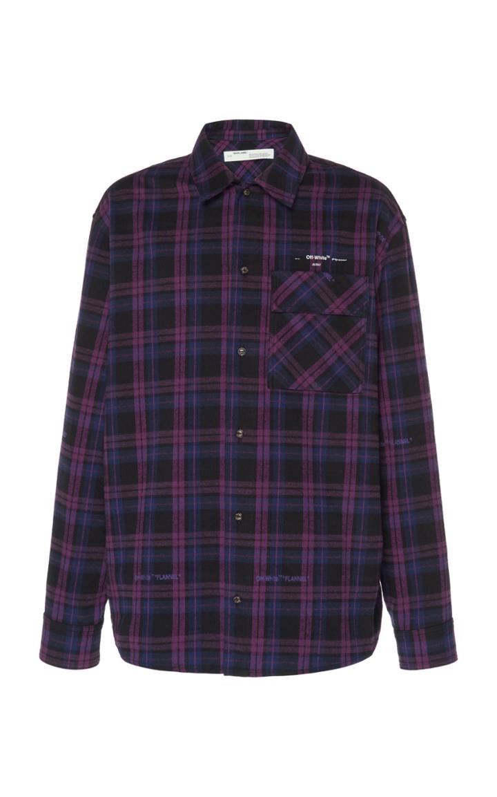 Off-white C/o Virgil Abloh Logo Checked Flannel Shirt