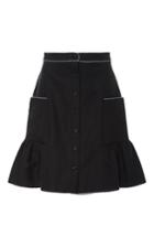 Alexis Mabille Black Corolla Flutter Skirt