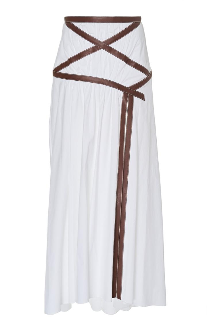 Rosie Assoulin Criss Cross Applesauce Slit Cotton-blend Skirt