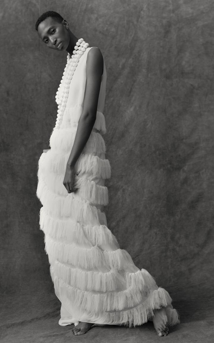 Moda Operandi Maison Rabih Kayrouz Silk Fringe Maxi Skirt
