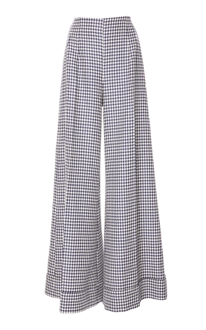 Rebecca De Ravenel Houndstooth High Waist Pant
