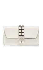 Prada Stud-embellished Leather Wallet