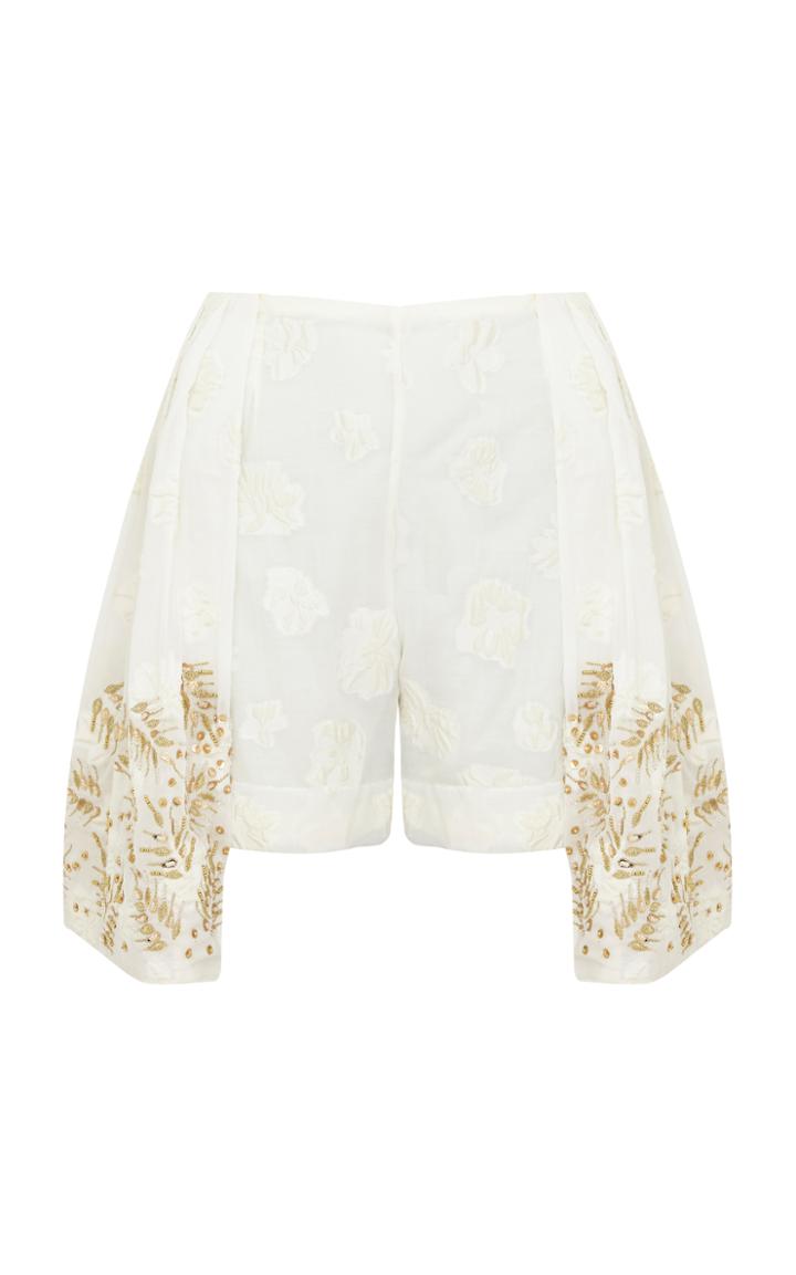 Razan Alazzouni Embellished Voile Skort