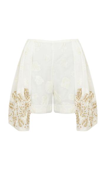 Razan Alazzouni Embellished Voile Skort