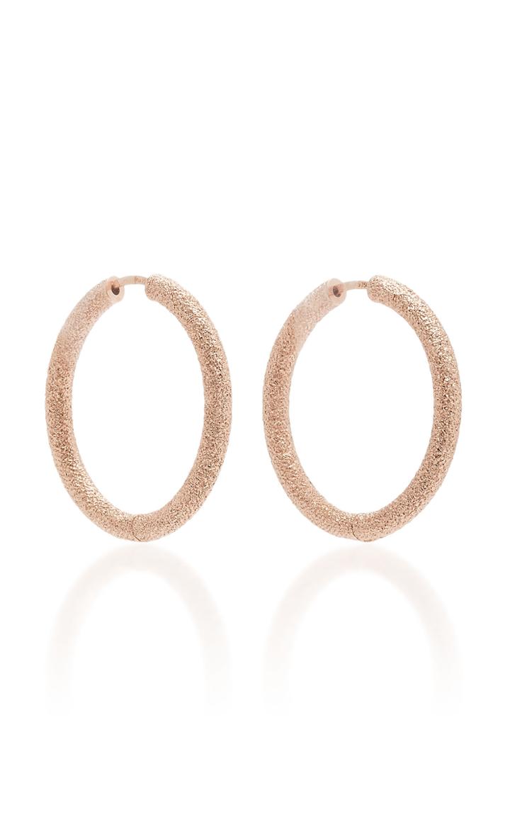 Carolina Bucci Florntine Finish Small Thick Round Hoop Earrings