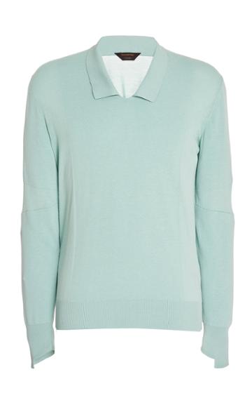 Ermenegildo Zegna Couture Xxx Knit Longsleeve Polo