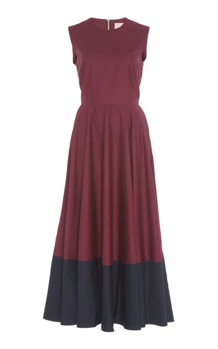 Roksanda Athena Colorblocked Cotton Dress