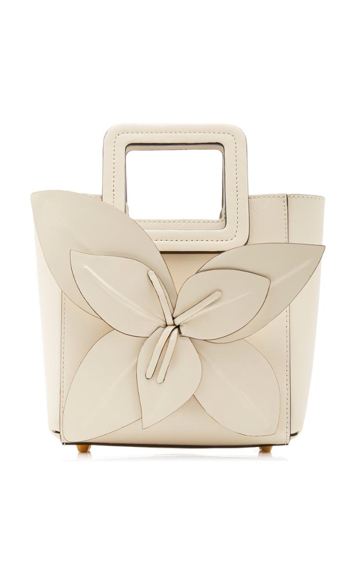 Staud Shirley Fleur Leather Top Handle Bag