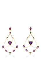 Ara Vartanian Amethyst And Black Diamond Drop Earrings