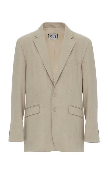 Studio Cut Melange Broadcloth Blazer