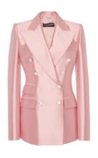 Dolce & Gabbana Double-breasted Silk-satin Blazer Size: 38