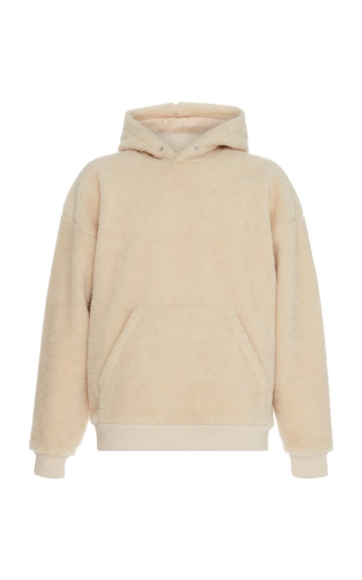 Givenchy Appliqud Logo Shearling Hoodie