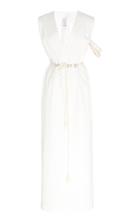 Rosie Assoulin Embellished Belted Cotton-poplin Midi Dress