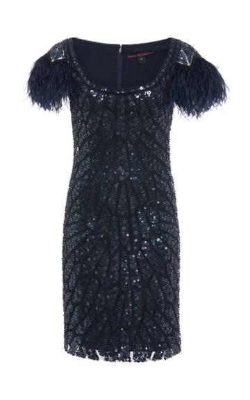 Joanna Mastroianni Cap Sleeve Mini Dress
